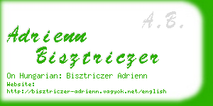 adrienn bisztriczer business card